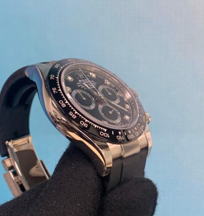 Rolex Daytona 116519ln Daytona White Gold Diamond Oysterflex
