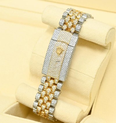 Rolex Datejust 41 41mm - Black Jubilee Fluted Iced Out