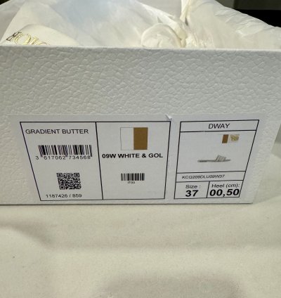 Dior Dway Slide - White And Gold Tone Gradient Butterflies