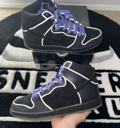 Nike Sb Dunk High Black Purple Box size 11