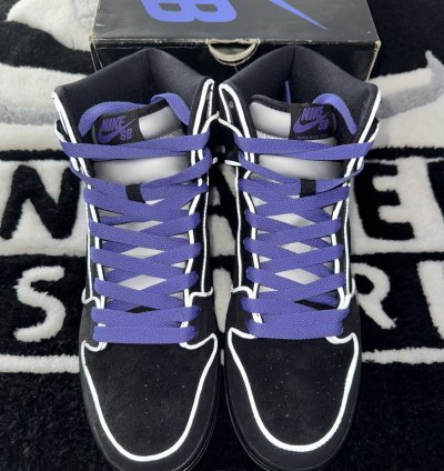 Nike Sb Dunk High Black Purple Box size 11