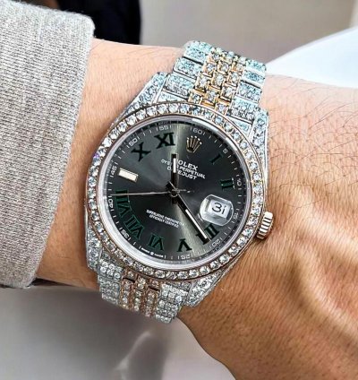 Rolex Datejust 41 Jubilee Wimbledon Dial Custom Diamond-set - Iced Out