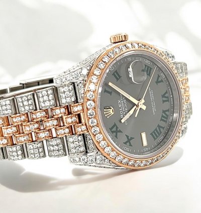 Rolex Datejust 41 Jubilee Wimbledon Dial Custom Diamond-set - Iced Out