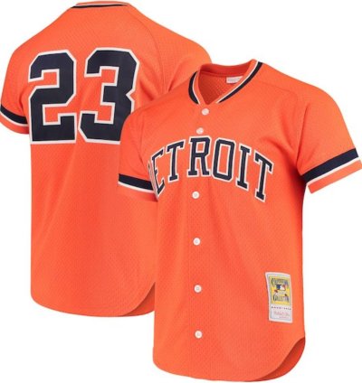 Detroit Tigers Kirk Gibson Orange Throwback Mesh Jersey