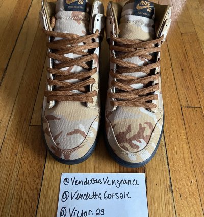 Nike Sb Dunk High Brown Desert Camo Canvas Us9