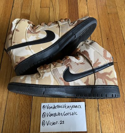 Nike Sb Dunk High Brown Desert Camo Canvas Us9