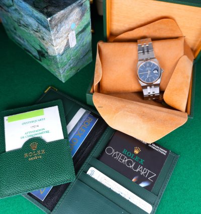 Rolex Datejust Oysterquartz 2002 New Old Stock Rolex Oysterquartz Datejust 17014 Nos Blue Dial Last Patch Full Set