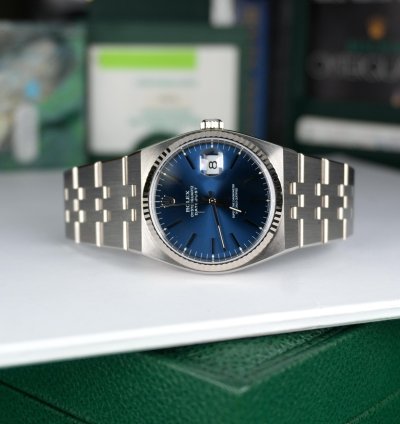Rolex Datejust Oysterquartz 2002 New Old Stock Rolex Oysterquartz Datejust 17014 Nos Blue Dial Last Patch Full Set