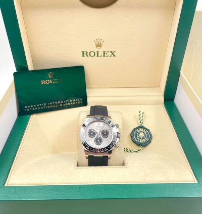 Rolex Daytona 116519ln White Gold Oysterflex Silver Dial Unworn 2022