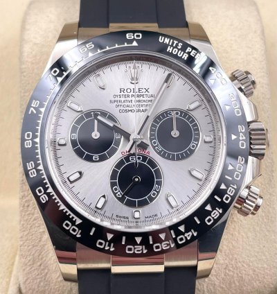 Rolex Daytona 116519ln White Gold Oysterflex Silver Dial Unworn 2022