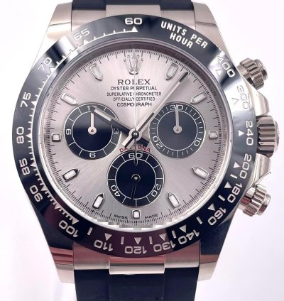 Rolex Daytona 116519ln White Gold Oysterflex Silver Dial Unworn 2022