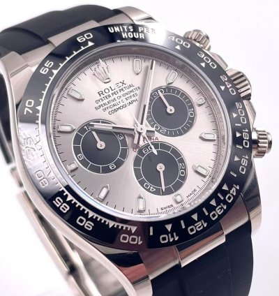 Rolex Daytona 116519ln White Gold Oysterflex Silver Dial Unworn 2022