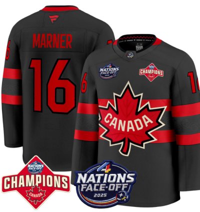 Mens Mitch Marner Jersey 67 Canada 4 Nations Face-off 2025 Champions Black