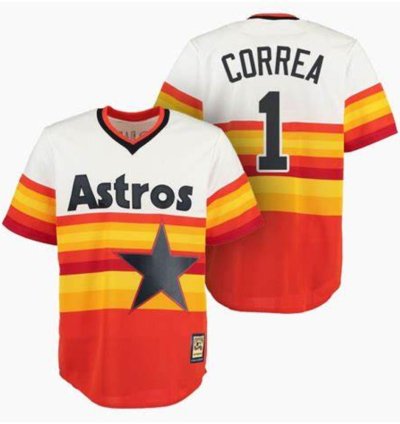 Houston Astros Carlos Correa Orange Throwback Pullover Jersey