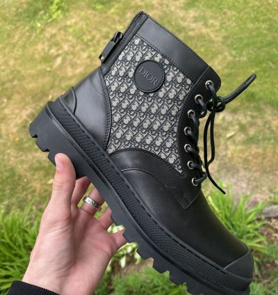 Dior Explorer Ankle Boots Black Oblique