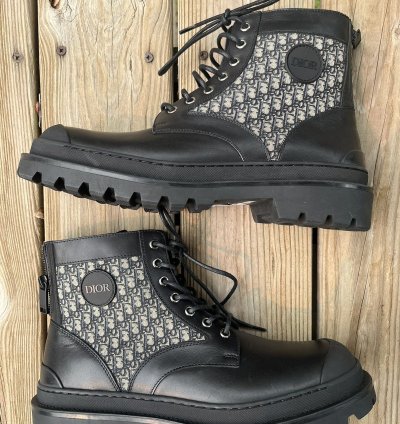 Dior Explorer Ankle Boots Black Oblique