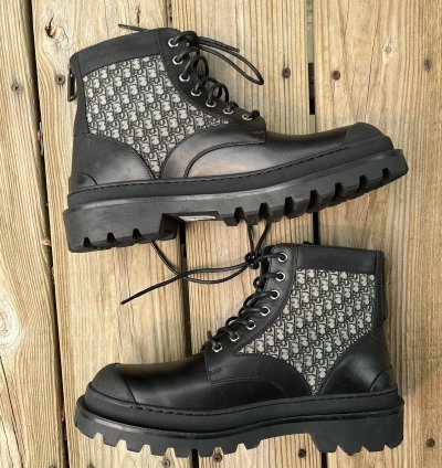 Dior Explorer Ankle Boots Black Oblique
