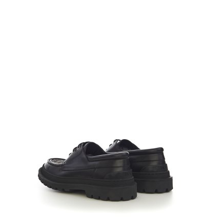 Dior Explorer Boat Shoe In Black And Dior Oblique Jacquard
