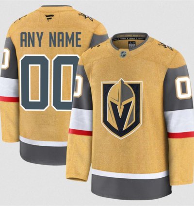 Mens Custom Vegas Golden Knights Jersey Name Number 2025 Home Gold