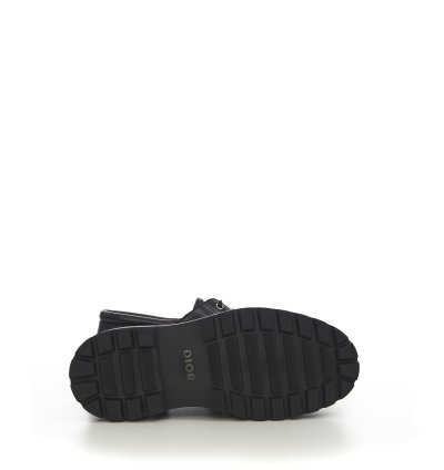 Dior Explorer Boat Shoe In Black And Dior Oblique Jacquard