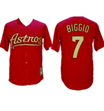Houston Astros Craig Biggio New Red Throwback Jersey