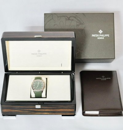 Patek Philippe Aquanaut 5168g Box And Papers 2020 Green Dial White Gold
