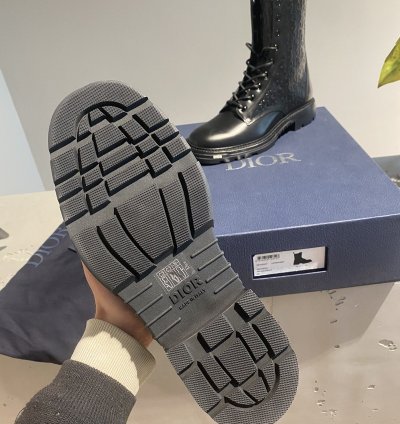 Dior Explorer Ii Leather Oblique Boots
