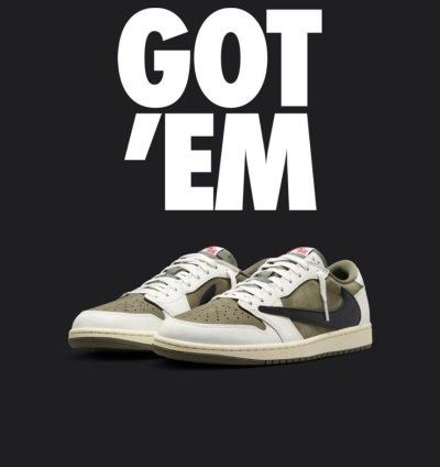 Travis Scott Jordan 1 Low Reverse Olive