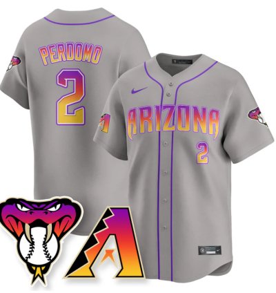 Geraldo Perdomo Jersey 2 Arizona Diamondbacks 2025 City Connect Concept Stitched Gray