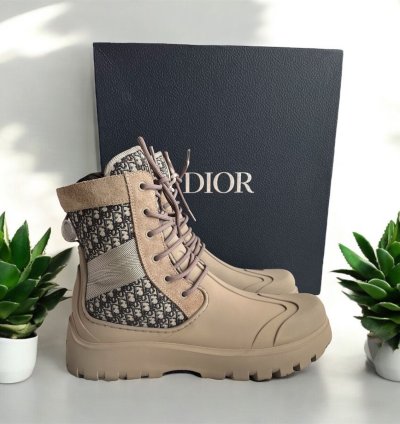Dior Garden Lace Up Boots Shoes