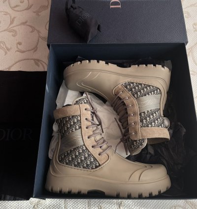 Dior Garden Lace Up Boots Shoes
