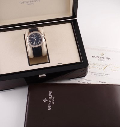 Patek Philippe Aquanaut 5168g-001 18k White Gold Blue Dial