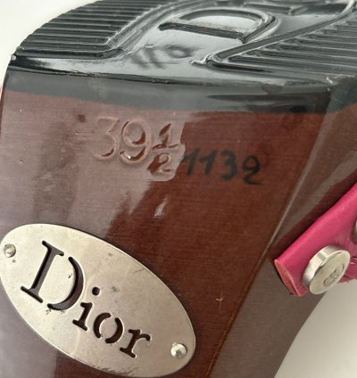 Dior Hand Painted Lacquered Wooden Heels