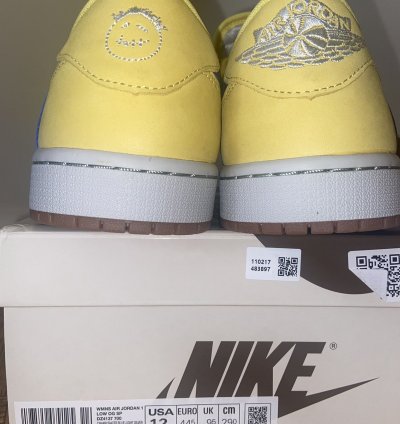 Travis Scott Jordan 1 Retro Low Canary