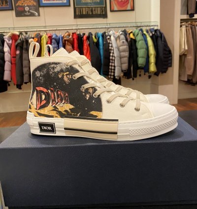 Dior Hightop Canvas Sneaker 44 5