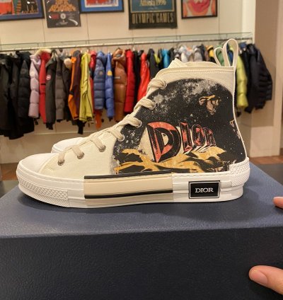 Dior Hightop Canvas Sneaker 44 5