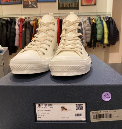Dior Hightop Canvas Sneaker 44 5
