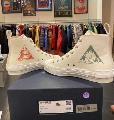 Dior Hightop Canvas Sneaker 44 5