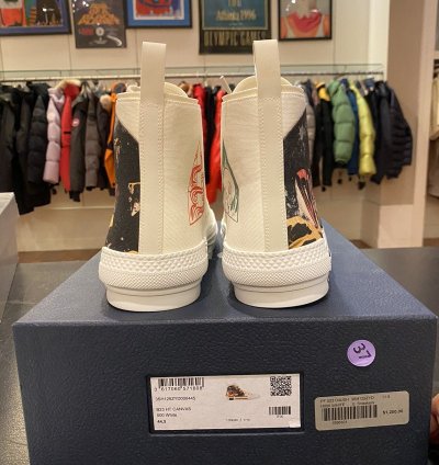 Dior Hightop Canvas Sneaker 44 5