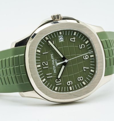 Patek Philippe Aquanaut 5168g-010 5168g White Gold Khaki Green 2021 Fa