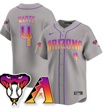 Ketel Marte Jersey 4 Arizona Diamondbacks 2025 City Connect Concept Stitched Gray