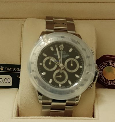 Rolex Daytona 116520 Nos Full Stickers Qr Code - 2007 Italian Warranty - Never Worn - Mint