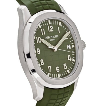 Patek Philippe Aquanaut 5168g-010 Jumbo White Gold Khaki Green