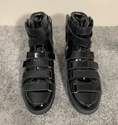 Dior Homme Bondage Black Patent Leather High Top Sz 43