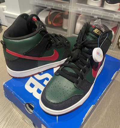 Nike Sb Dunk High Gucci Resn Sz 9