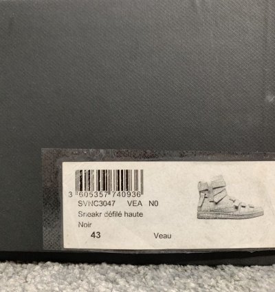 Dior Homme Bondage Black Patent Leather High Top Sz 43
