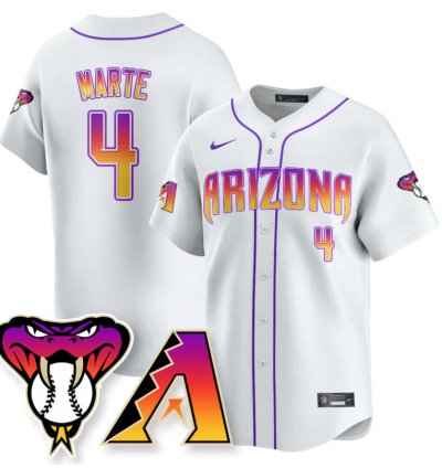 Ketel Marte Jersey 4 Arizona Diamondbacks 2025 City Connect Concept Stitched White
