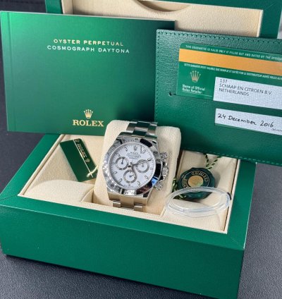 Rolex Daytona 116520 White 2016 Full Set Unworn