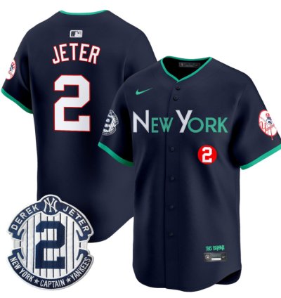 Derek Jeter Jersey 2 New York Yankees City Connect Vapor Premier Limited Stitched Navy