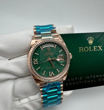 Rolex Day-date 36 128235 Green Aventurine Dial New 2023